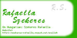 rafaella szekeres business card
